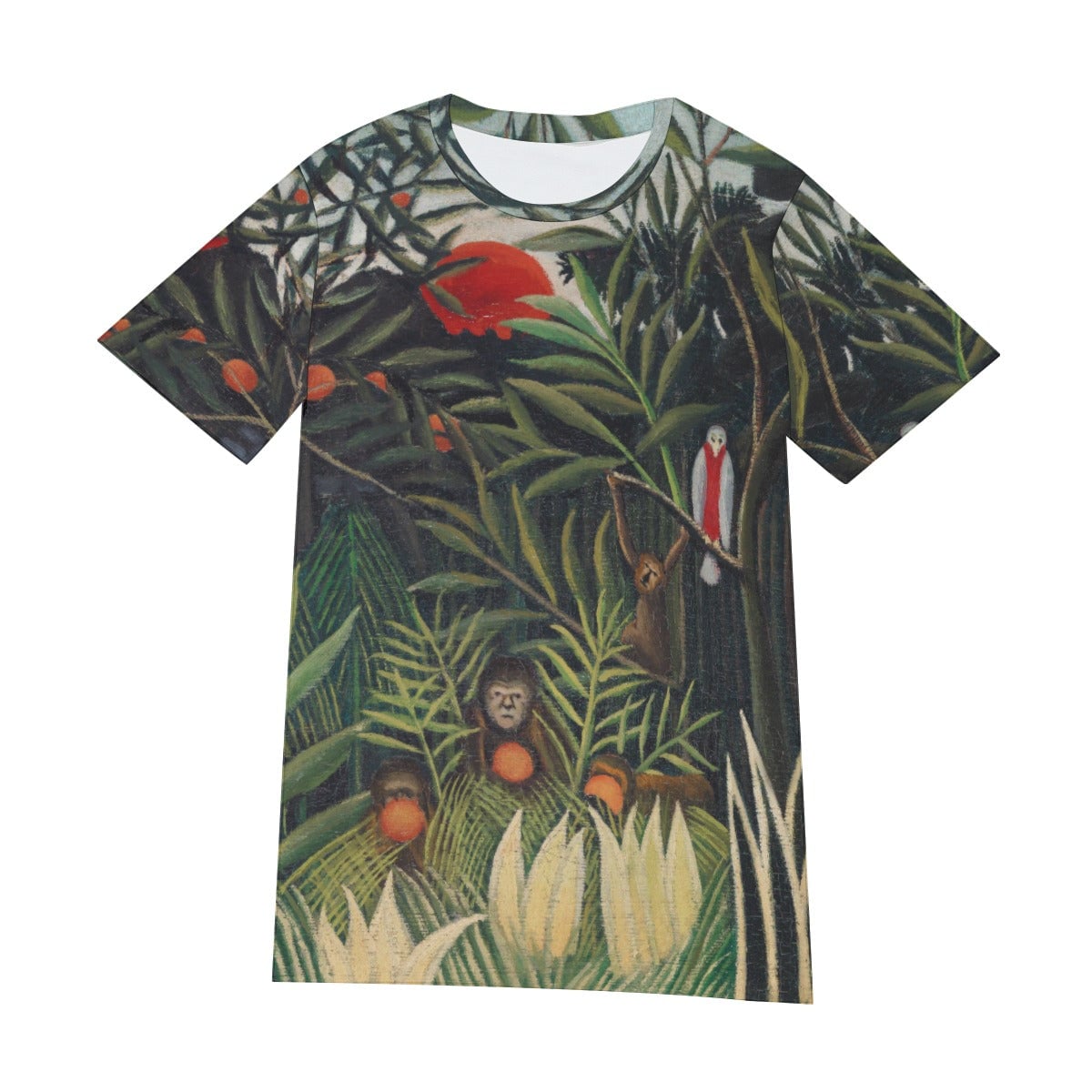 Henri Rousseau’s Monkeys and Parrot T-Shirt - Famous Art Tee