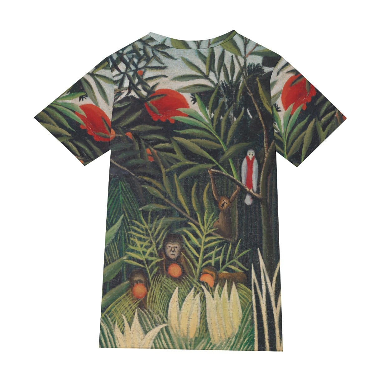 Henri Rousseau’s Monkeys and Parrot T-Shirt - Famous Art Tee