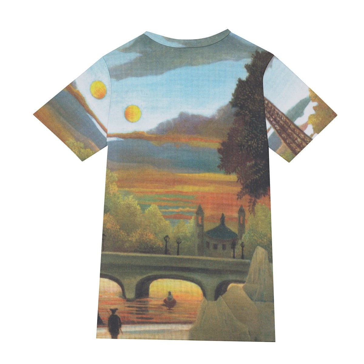 Henri Rousseau’s Seine and Eiffel Tower in the Sunset T-Shirt