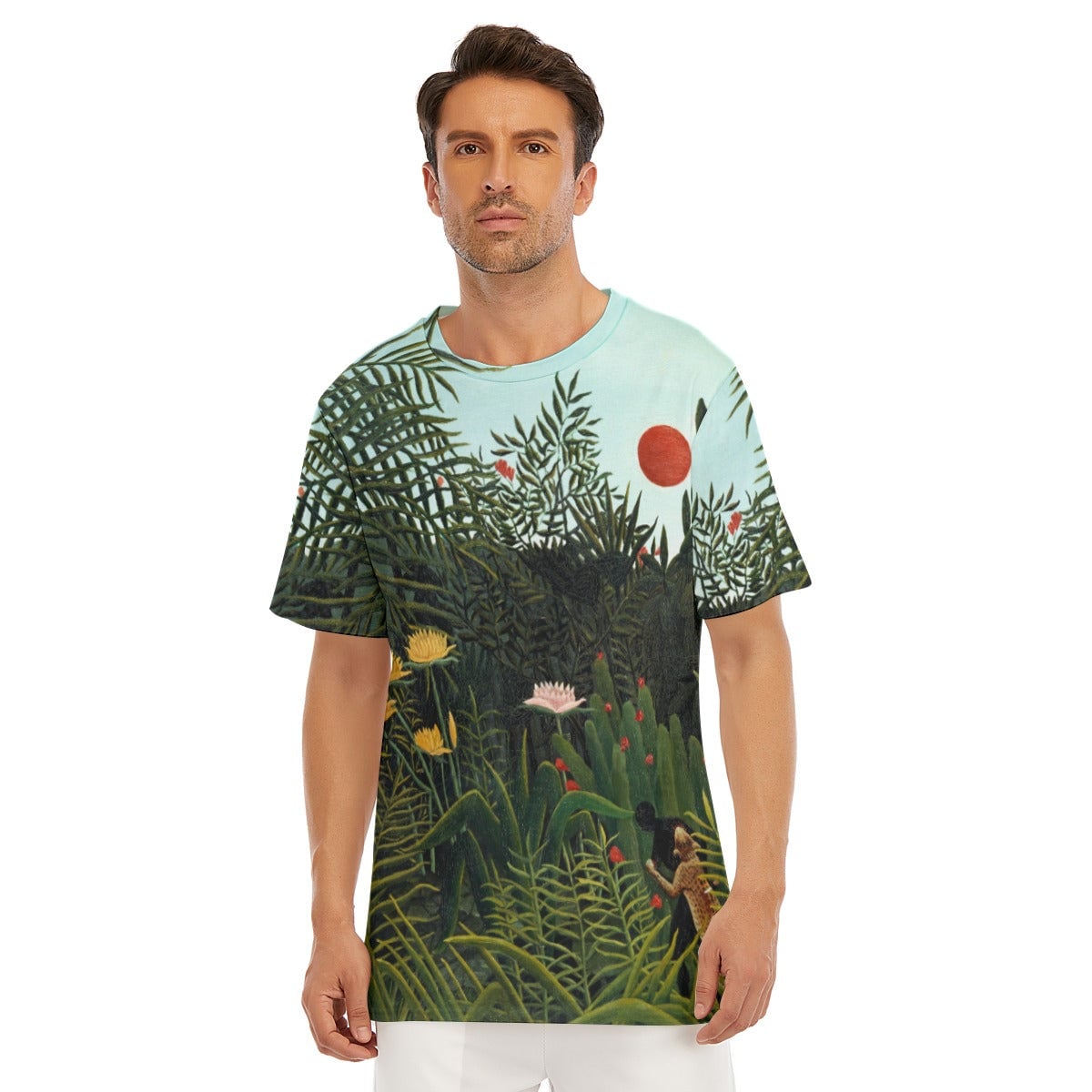 Henri Rousseau’s Virgin Forest with Sunset T-Shirt