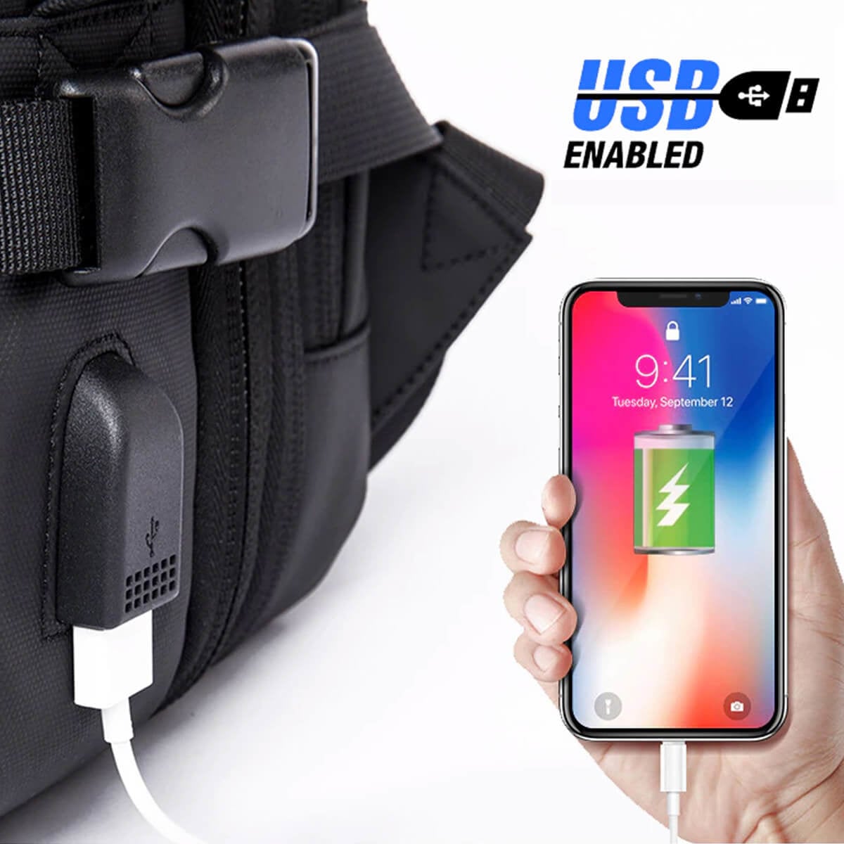 High-Quality 17.3 Inch Expandable USB Charging Large Capacity Backpack