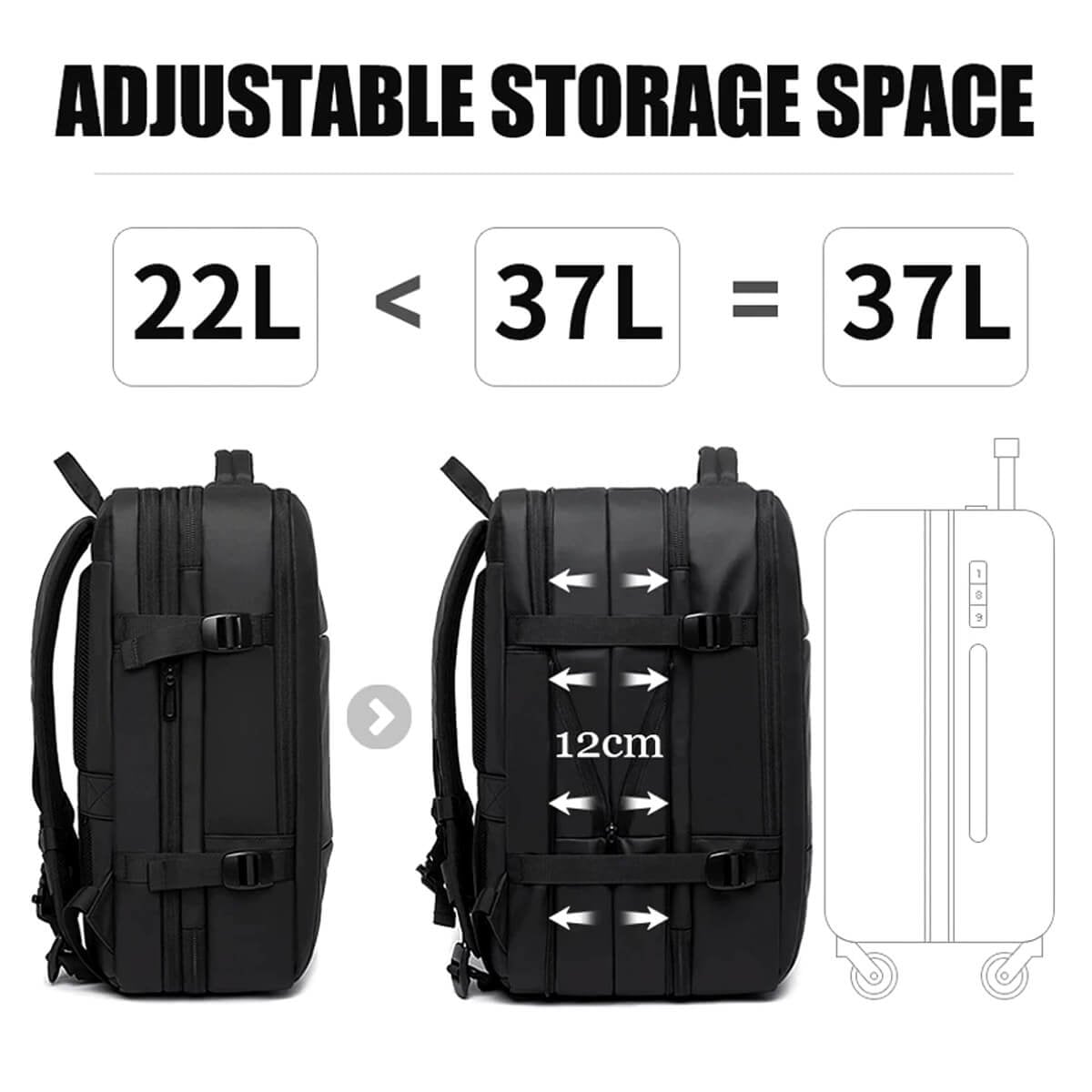 High-Quality 17.3 Inch Expandable USB Charging Large Capacity Backpack