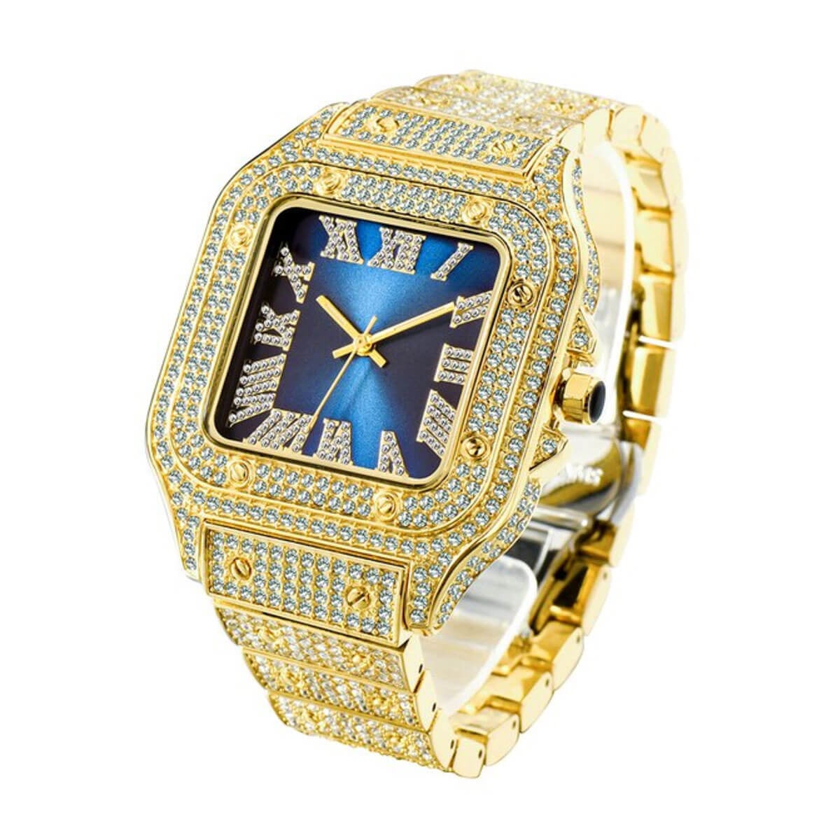 Iced out outlet quartz watch