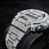 Hip Hop Fully Iced Out Digital Stainless Steel Watch