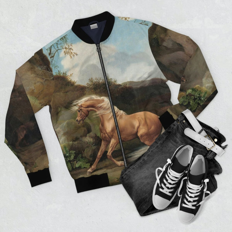 Horse Frightened by a Lion George Stubbs Art Bomber Jacket