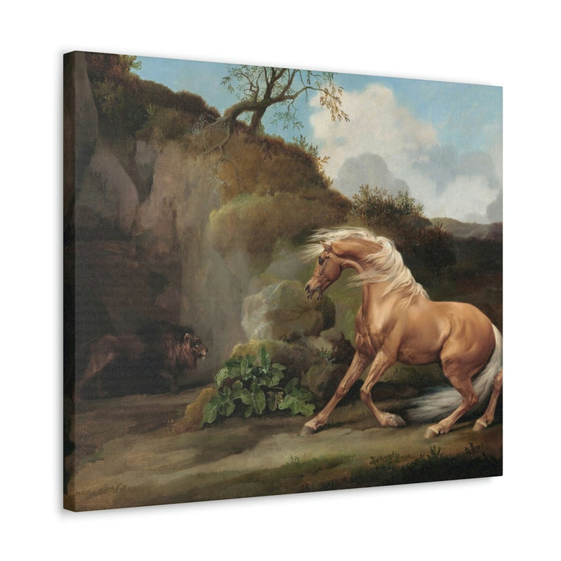 Horse Frightened by a Lion George Stubbs Canvas Gallery Wraps