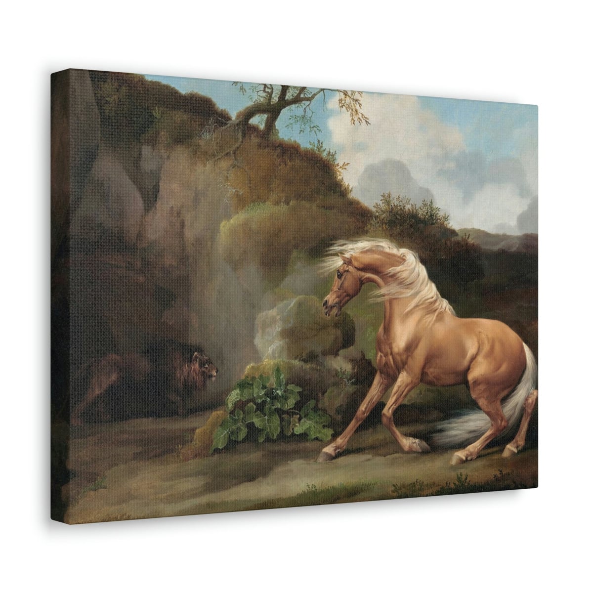 Horse Frightened by a Lion George Stubbs Canvas Gallery Wraps