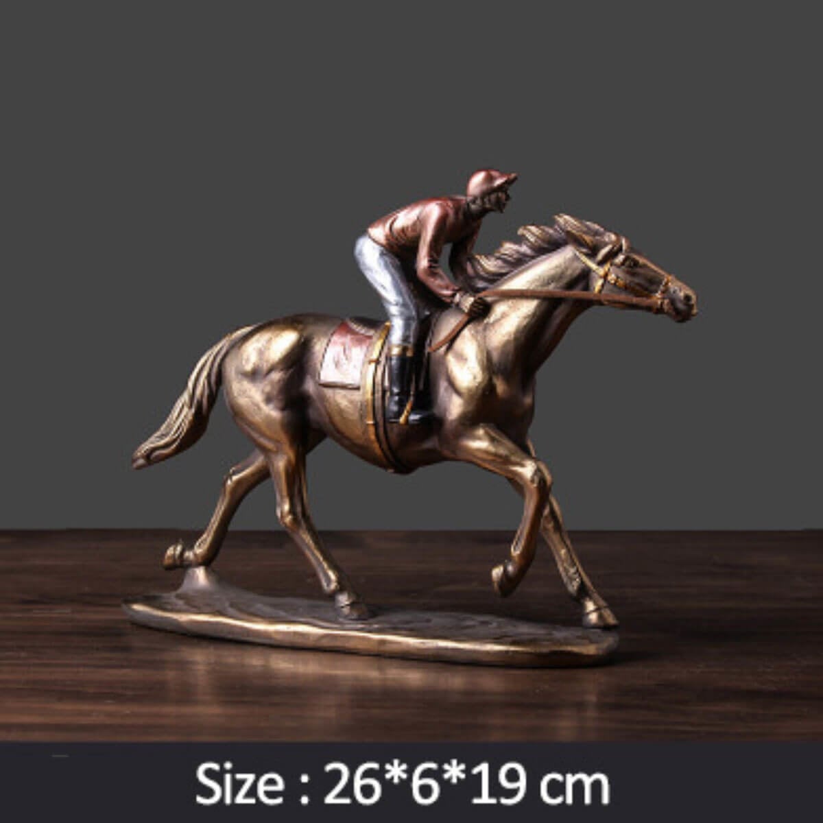 Horse Racing Sculpture Figurine Running Horse Vintage