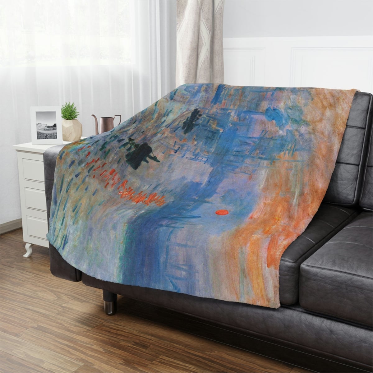 Luxurious Art Blanket in Home Setting