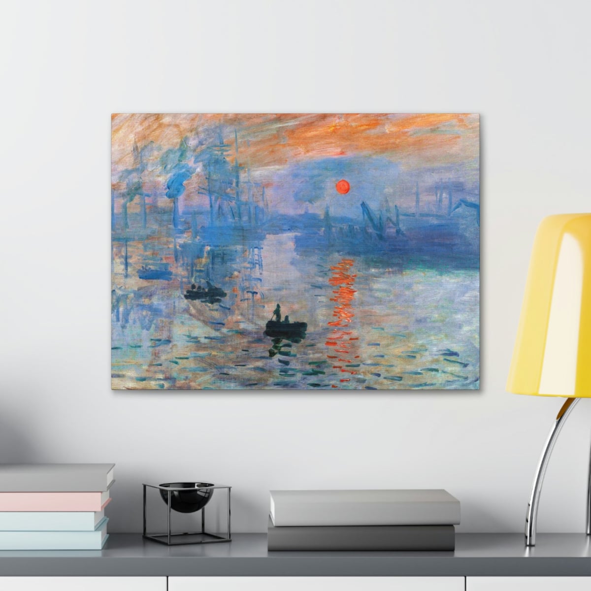 Impression Sunrise by Claude Monet Art Canvas Gallery Wraps