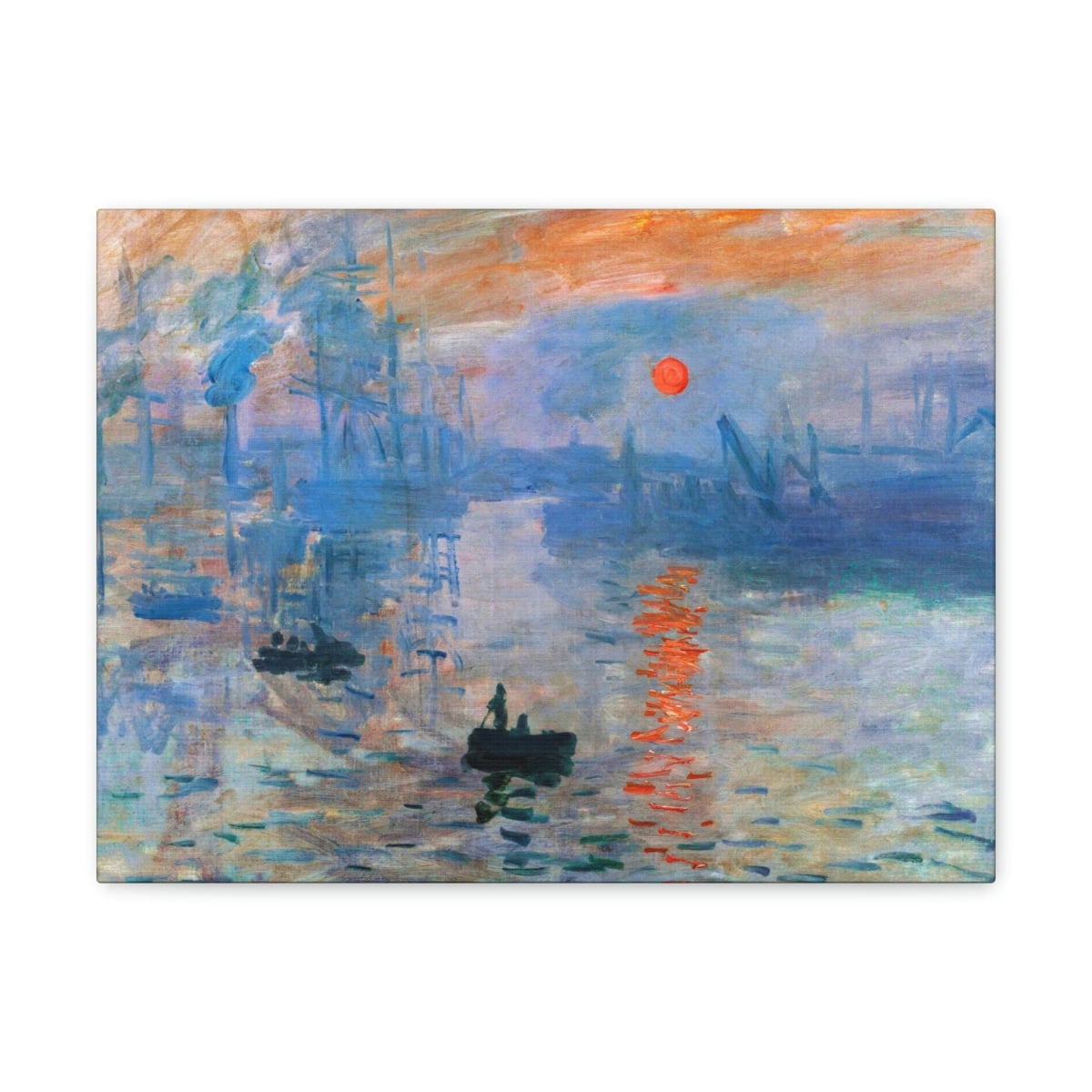 Impression Sunrise by Claude Monet Art Canvas Gallery Wraps