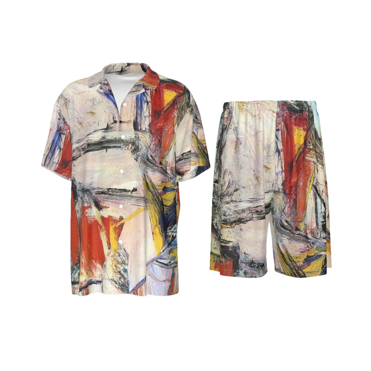 Interchange by Willem de Kooning Art Silk Shirt Suit Set