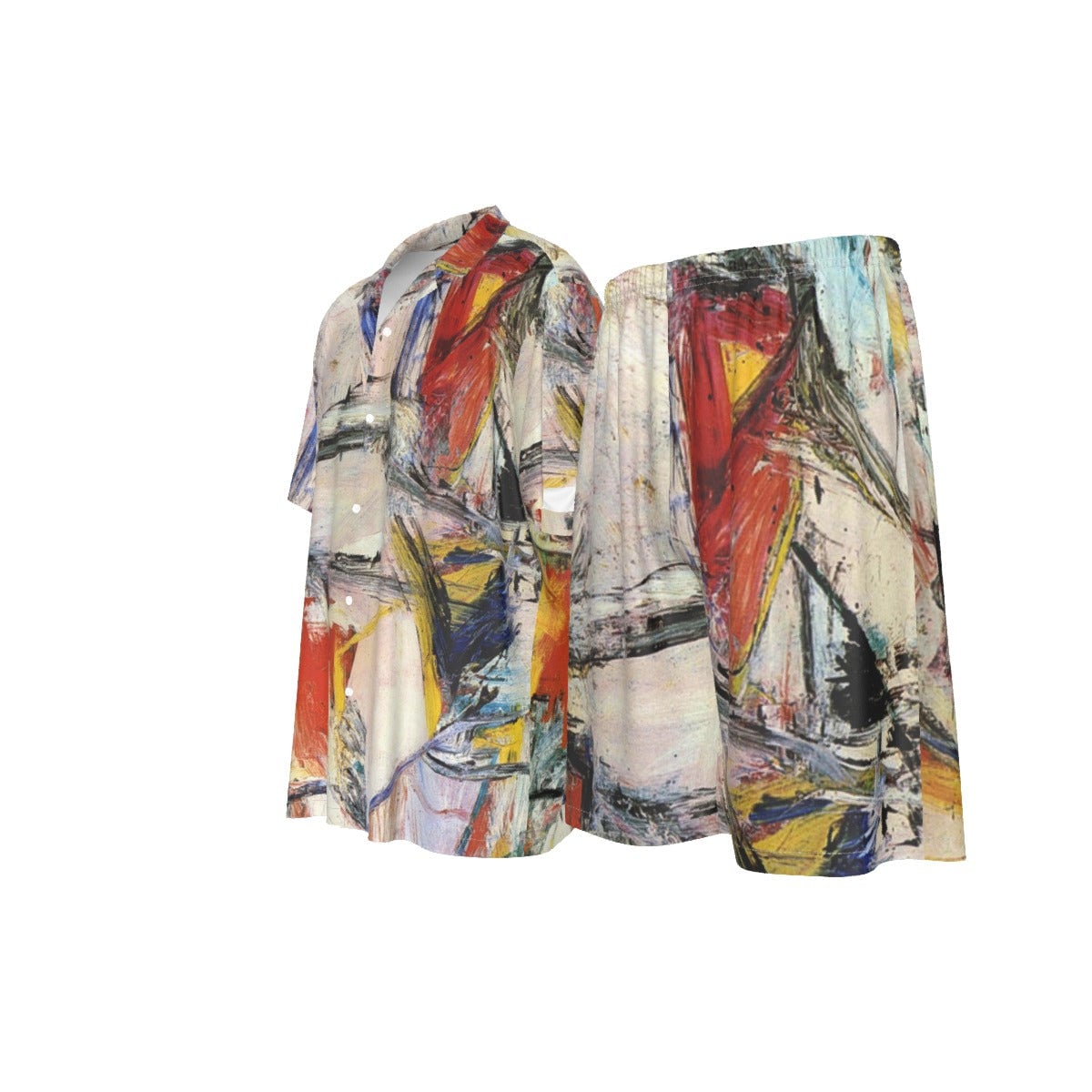 Interchange by Willem de Kooning Art Silk Shirt Suit Set