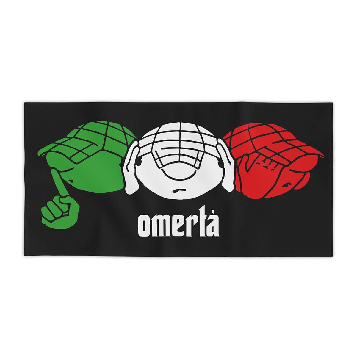 Italian Omerta Ultras Code of Silence Beach Towel