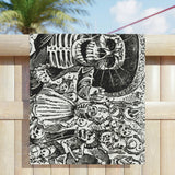 Jose Guadalupe Calaveras Mexican Skeleton Beach Towels