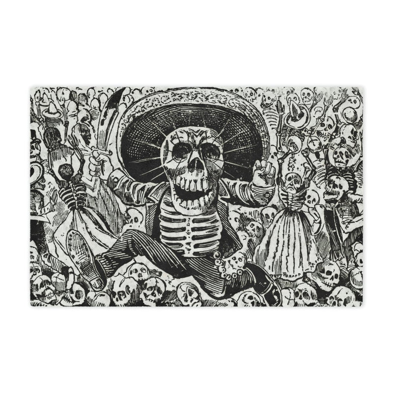 Jose Guadalupe Mexican Skeleton Art Blanket | Day of the Dead Throw