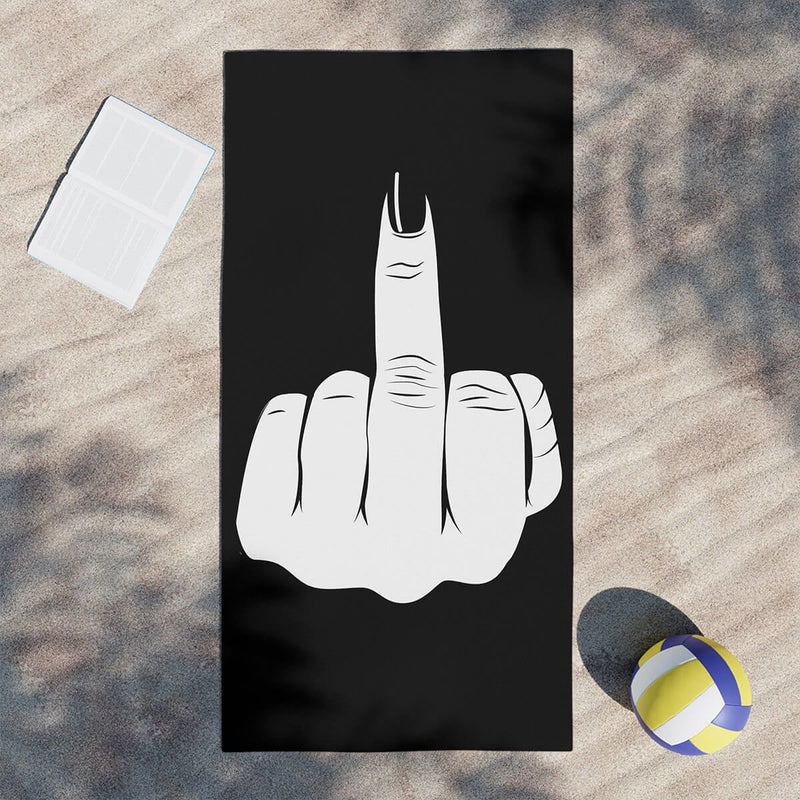 Kiss My Middle Finger Beach Towel