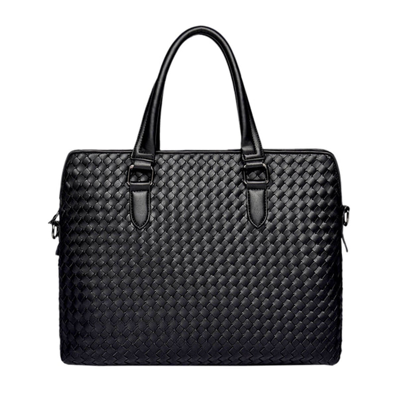 Leather Knitting Satchels Business Luxury Gentleman Briefcase