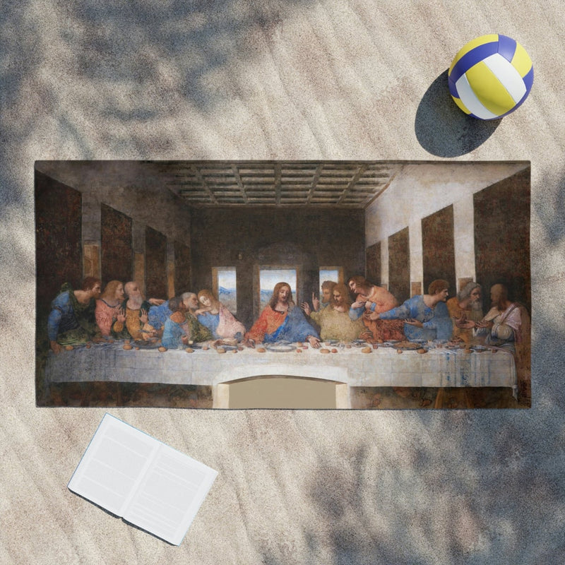 Leonardo Da Vinci The Last Supper Art Beach Towels
