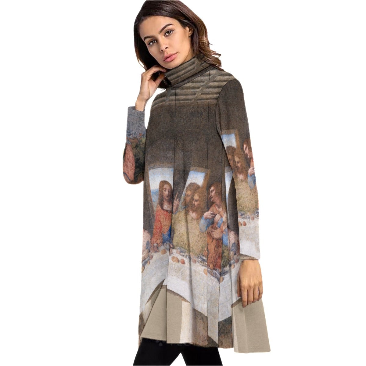 Leonardo Da Vinci The Last Supper Art Dress Long Sleeve