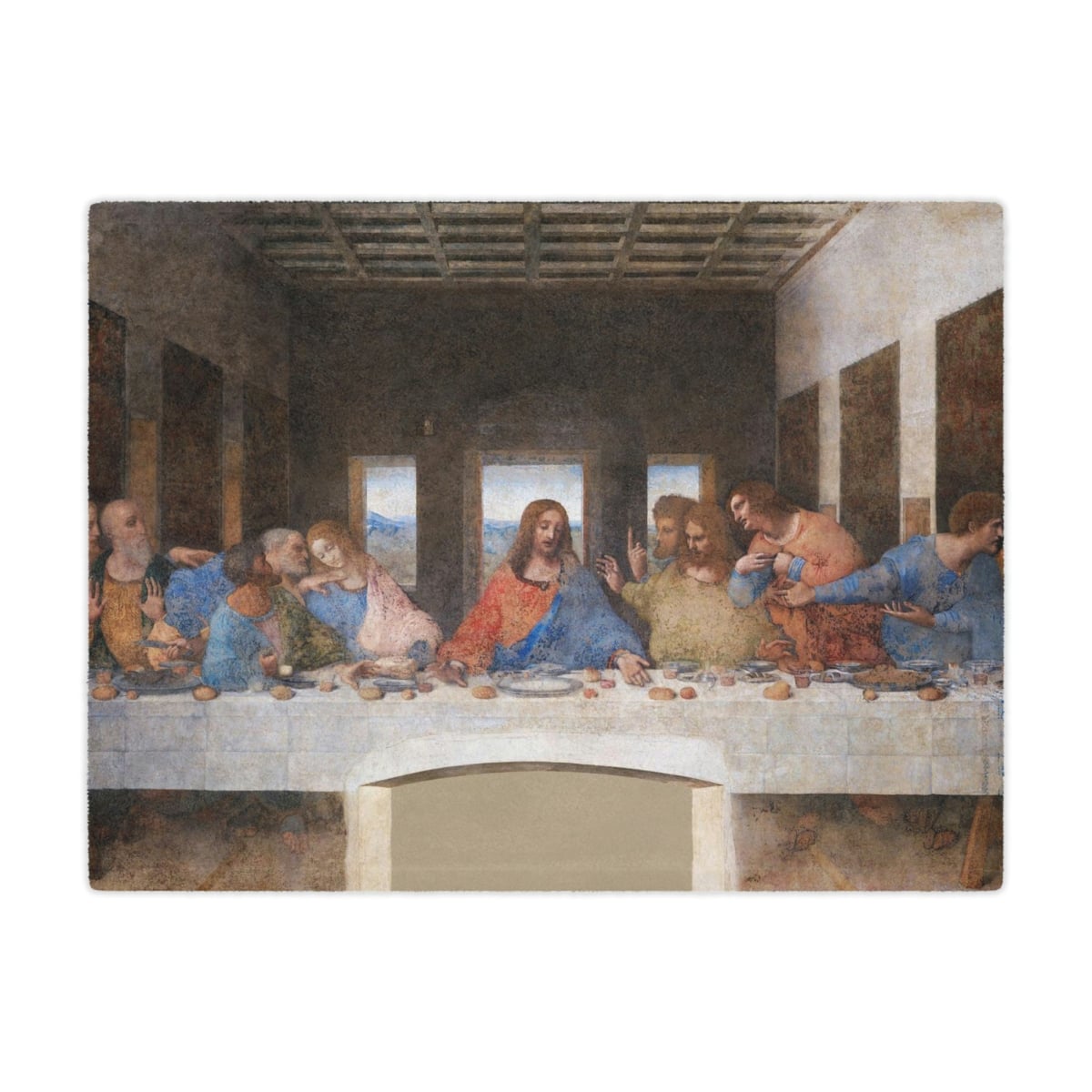 Leonardo Da Vinci The Last Supper Blanket | Renaissance Art Throw