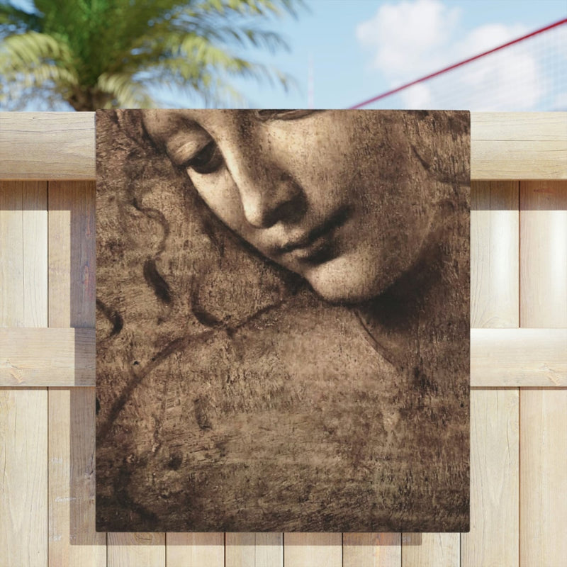 Leonardo da Vinci’s La Scapigliata Beach Towels