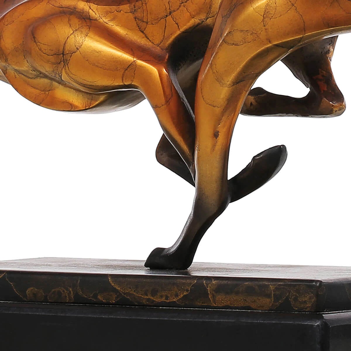 Leopard Bronze Sculpture Modern Artificial Statue Art Craft Statues for Decoration Office 