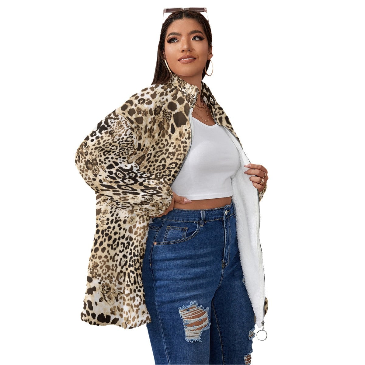 KAREN MILLEN Faux Fur Leopard Jacket in Leopard Print | Endource