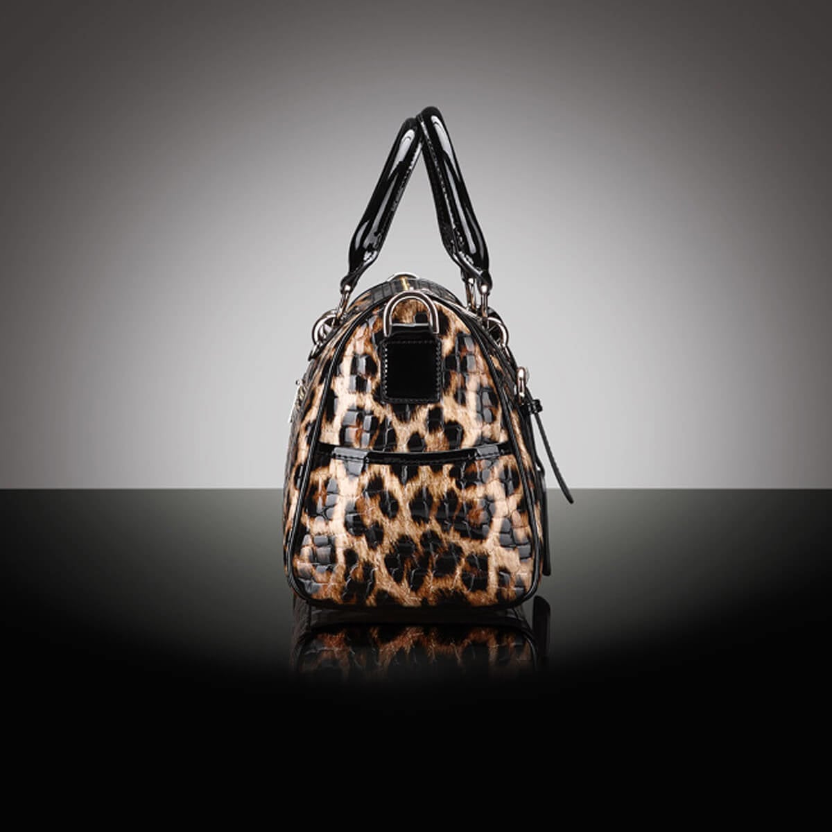 Leopard Print Women’s Leather Luxury Shoulder Handbag