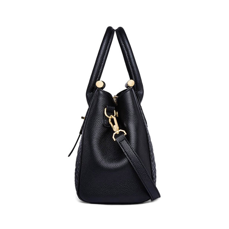 Luxury Black Leather Business Women Designer Handbag