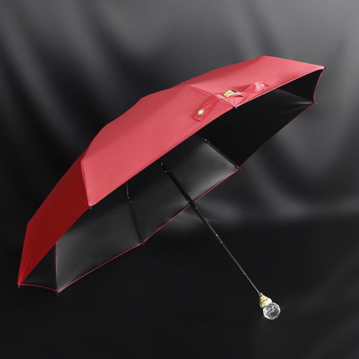 Luxury Crystal Five Folding High-Quality Umbrella