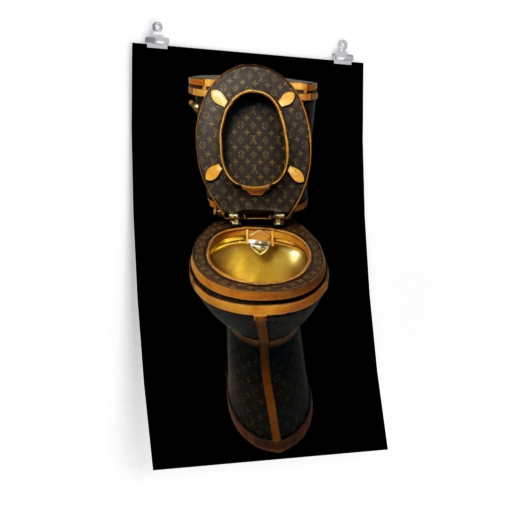 Luxury Golden Toilet Mob Wife Premium Posters