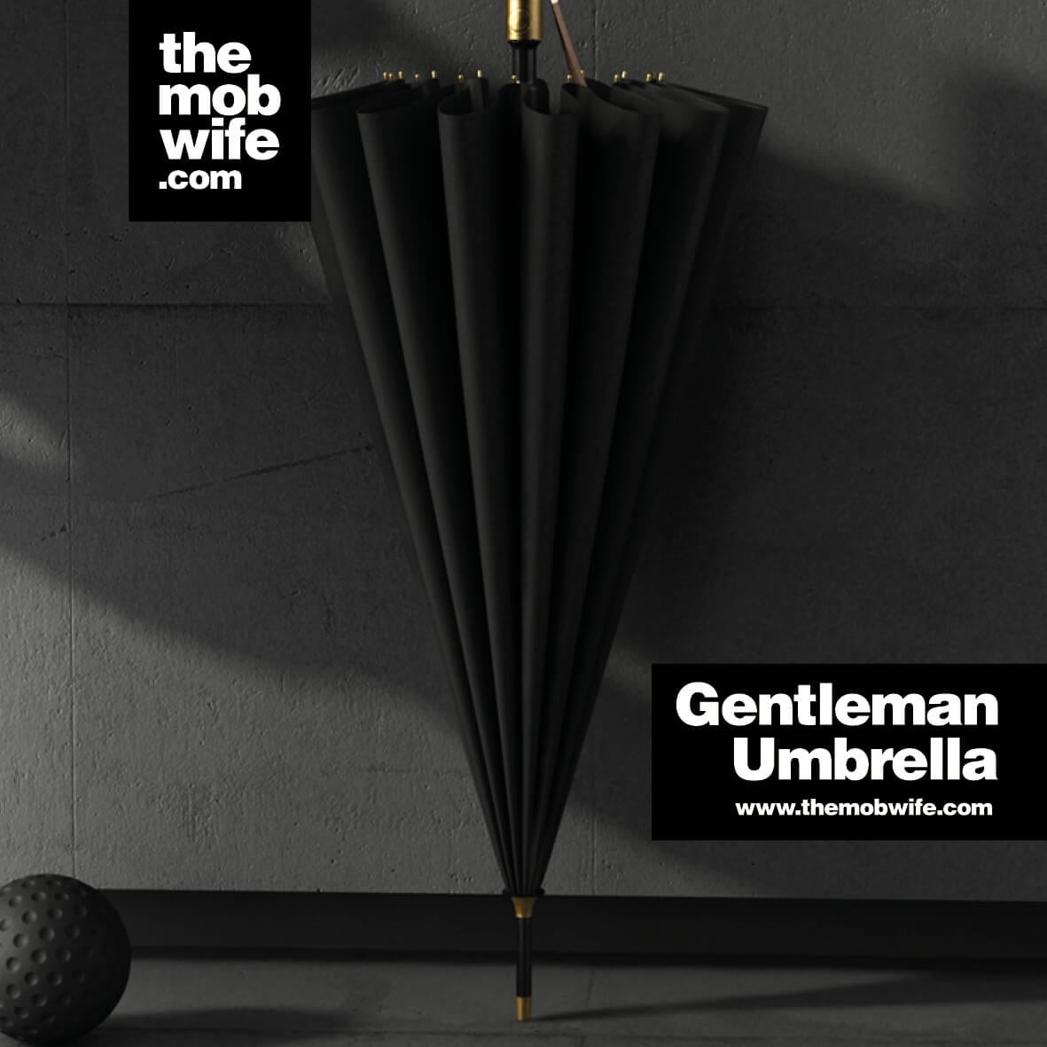 Luxury Large 16 Ribs Handle Business Gentleman Umbrella