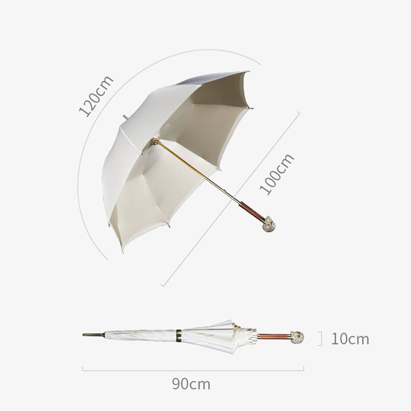 Luxury Long Handle Premium Double Layer Skull Umbrella