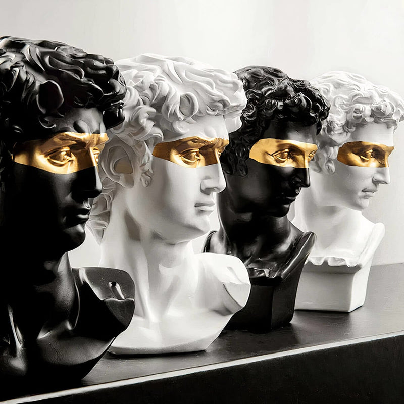 Masked David Resin Sculpture Art Ornaments Greek Statue