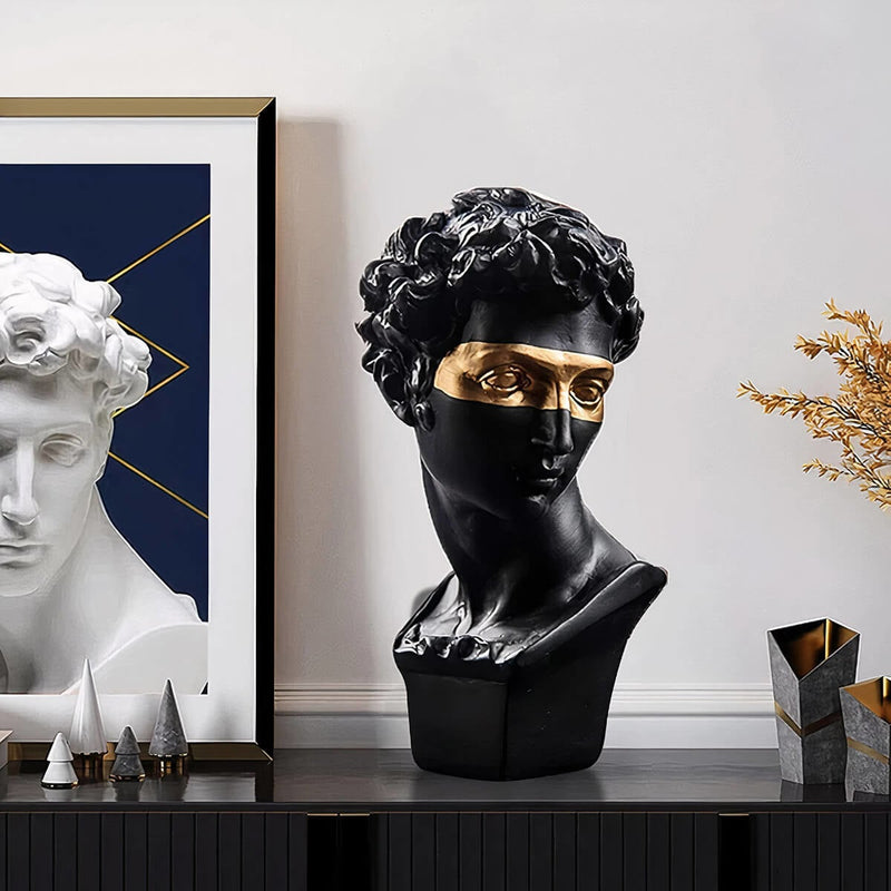 Masked David Resin Sculpture Art Ornaments Greek Statue