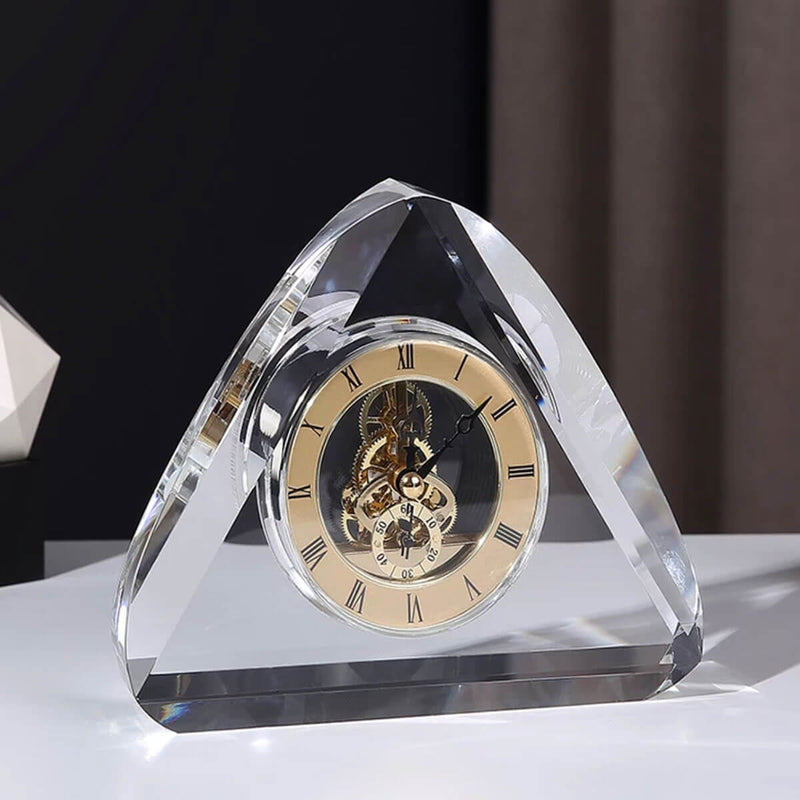 Mechanical Luxury High-End Crystal Table Clock