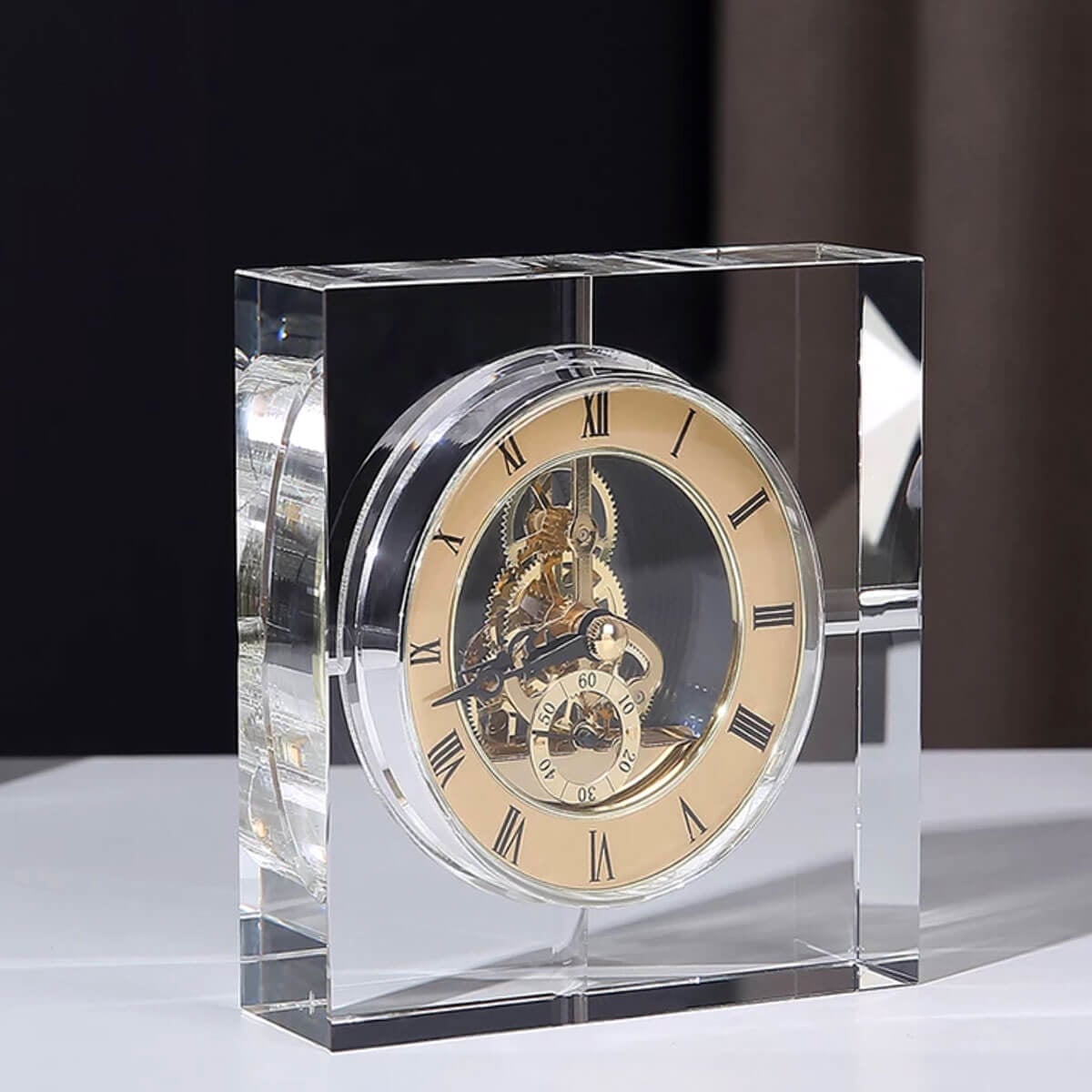 Personalized Solid Oak Desk Clock - Timeless Elegance | ClockDesignCo