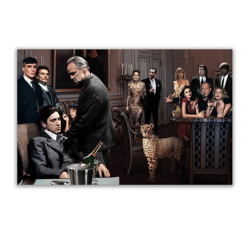 Mobsters and Gangsters Famous Characters Canvas Print
