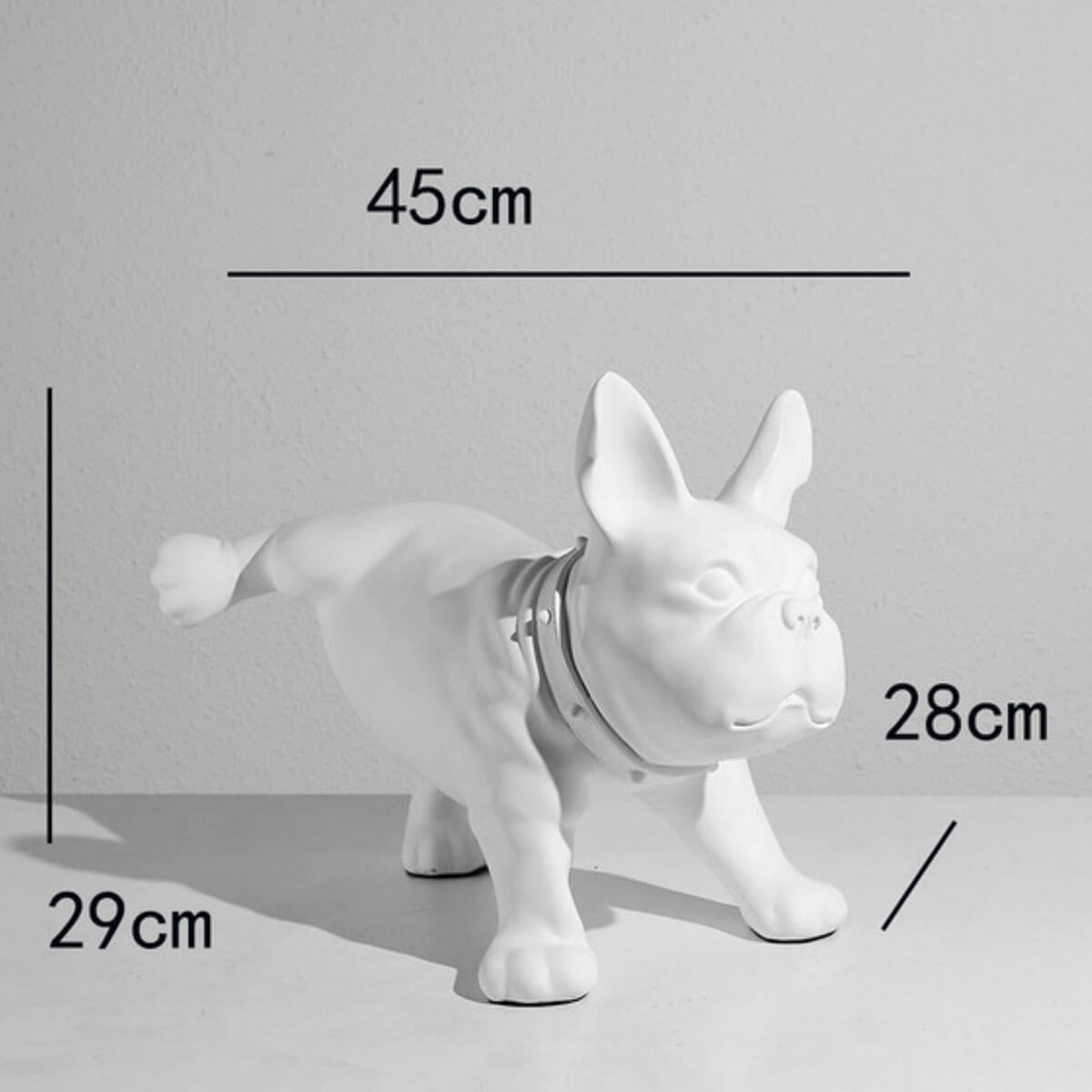 Modern Funny Raised Foot French Bulldog Statue