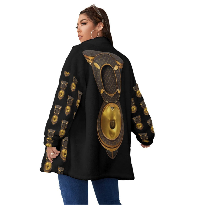 My Golden Toilet Women’s Borg Fleece Oversize Jacket