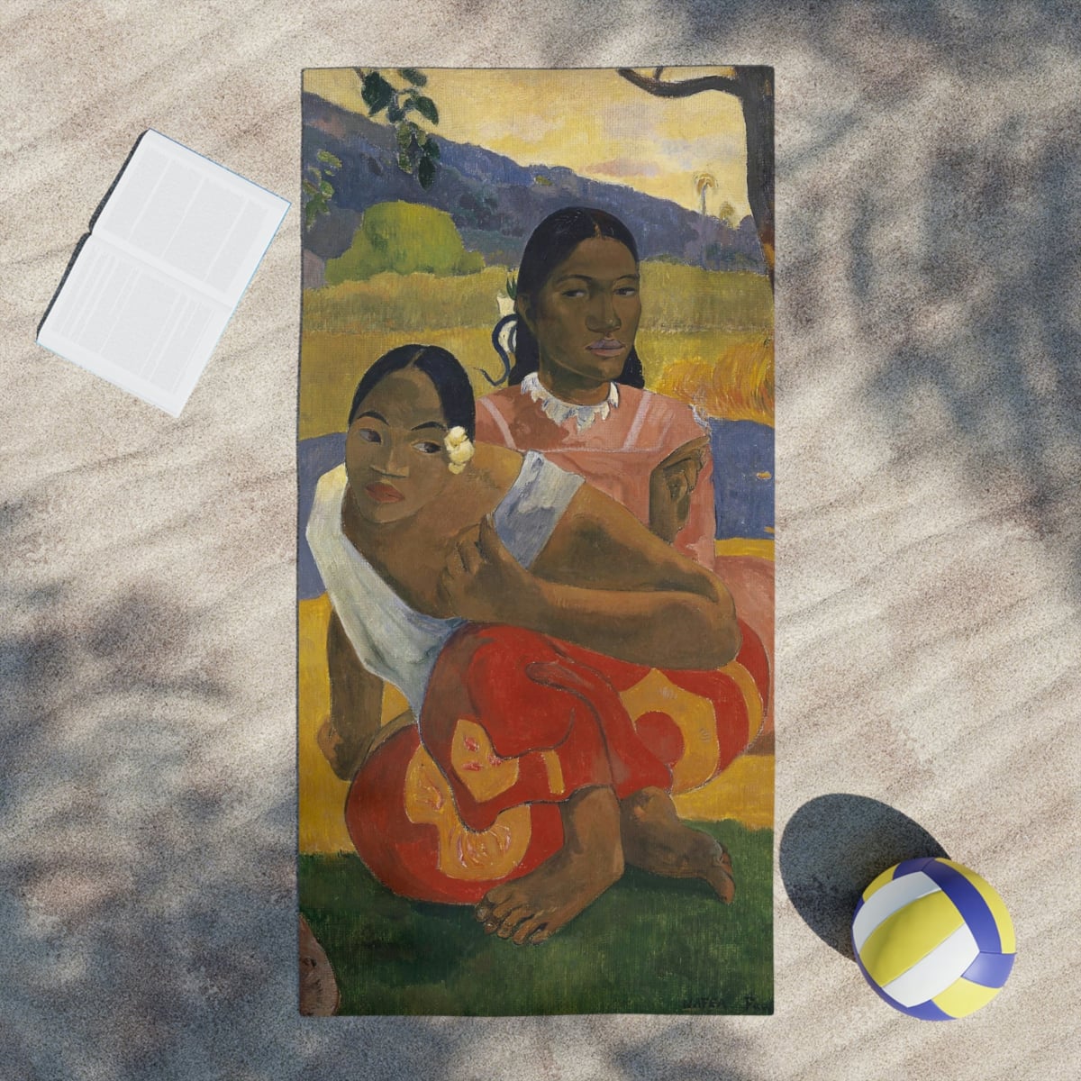 Nafea Faa Ipoipo by Paul Gauguin Art Beach Towels