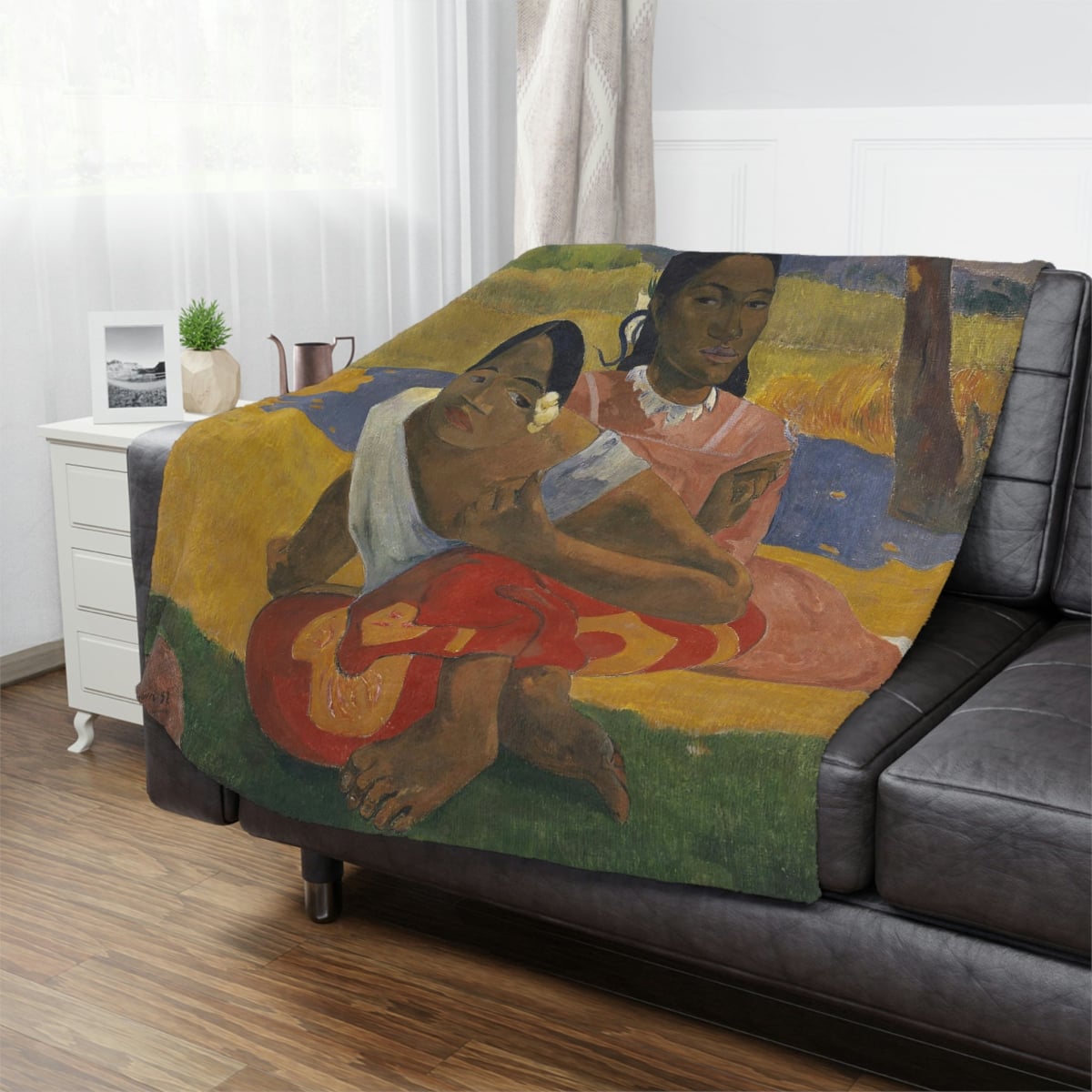 Artistic Living Room Decor - Gauguin Art Blanket