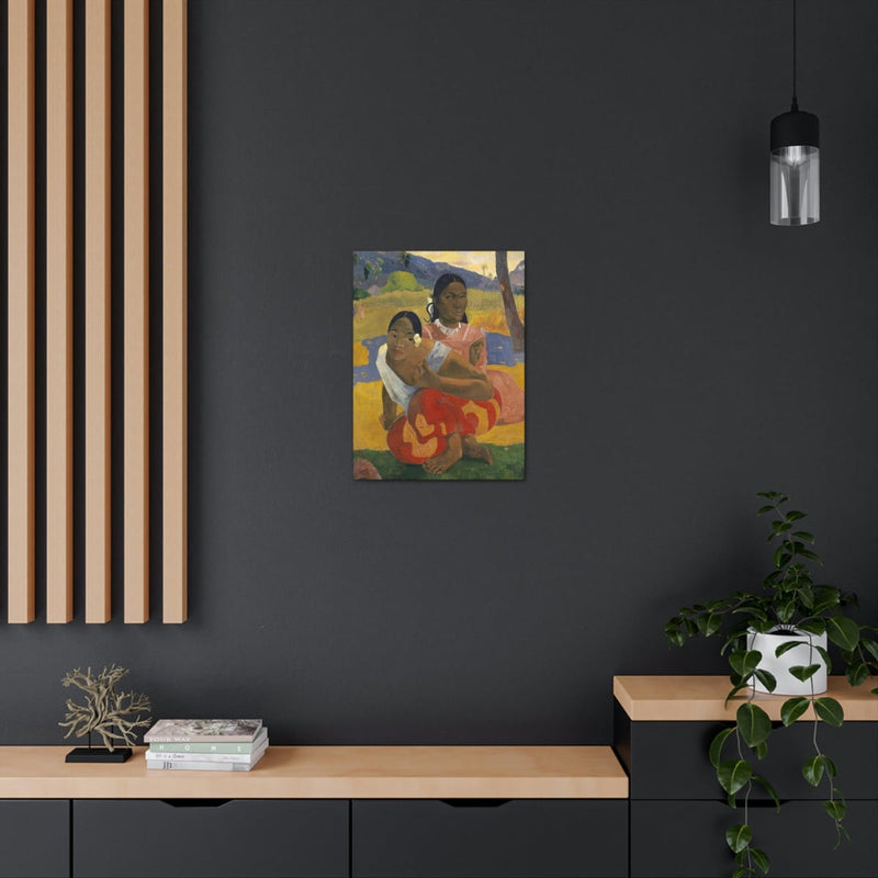 Nafea Faa Ipoipo by Paul Gauguin Art Canvas Gallery Wraps