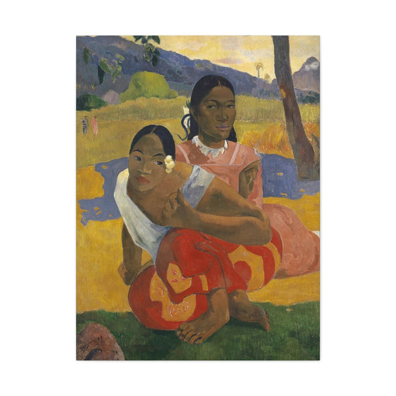 Nafea Faa Ipoipo by Paul Gauguin Art Canvas Gallery Wraps