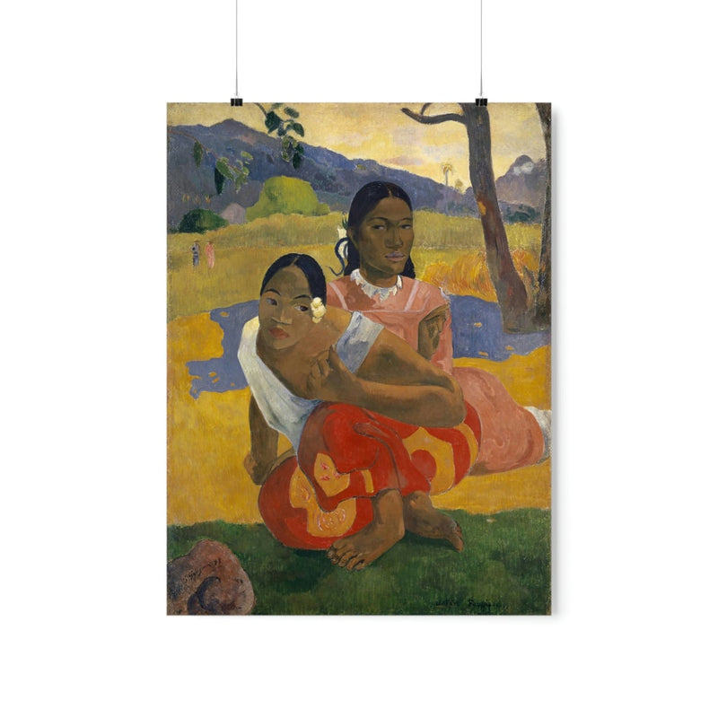 Nafea Faa Ipoipo by Paul Gauguin Art Premium Posters