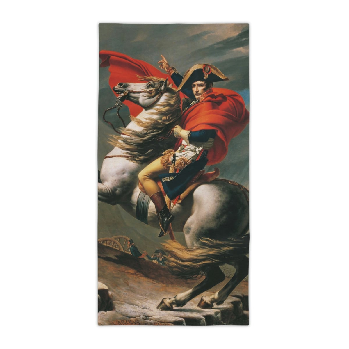 Napoleon Crossing the Alps Art Beach Towels
