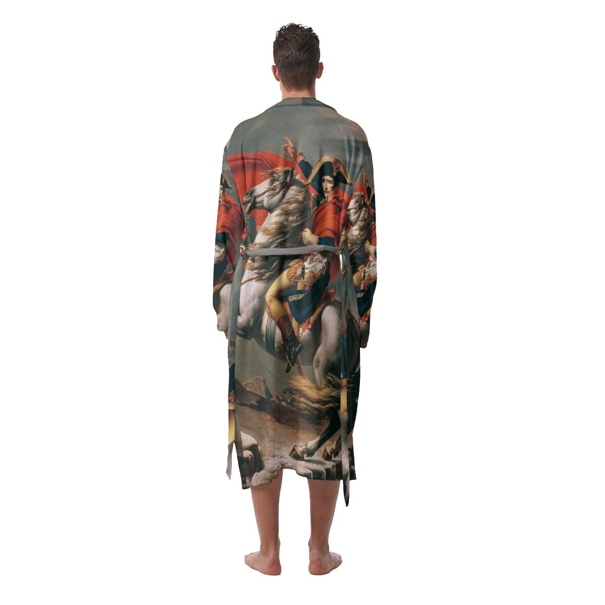 Napoleon Crossing the Alps Art Heavy Fleece Robe