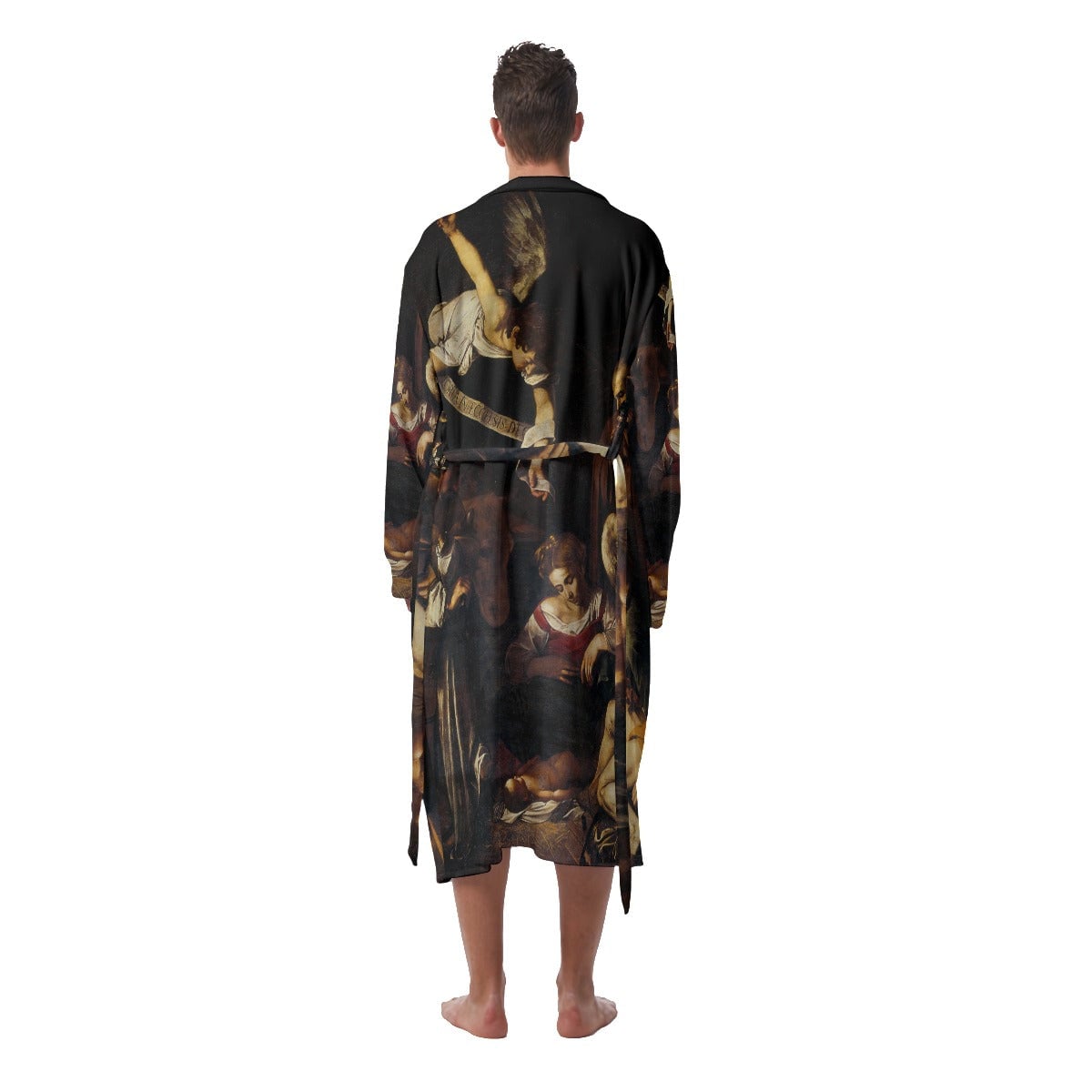 Nativity with St Francis and St Lawrence by Caravaggio Art Fleece Robe