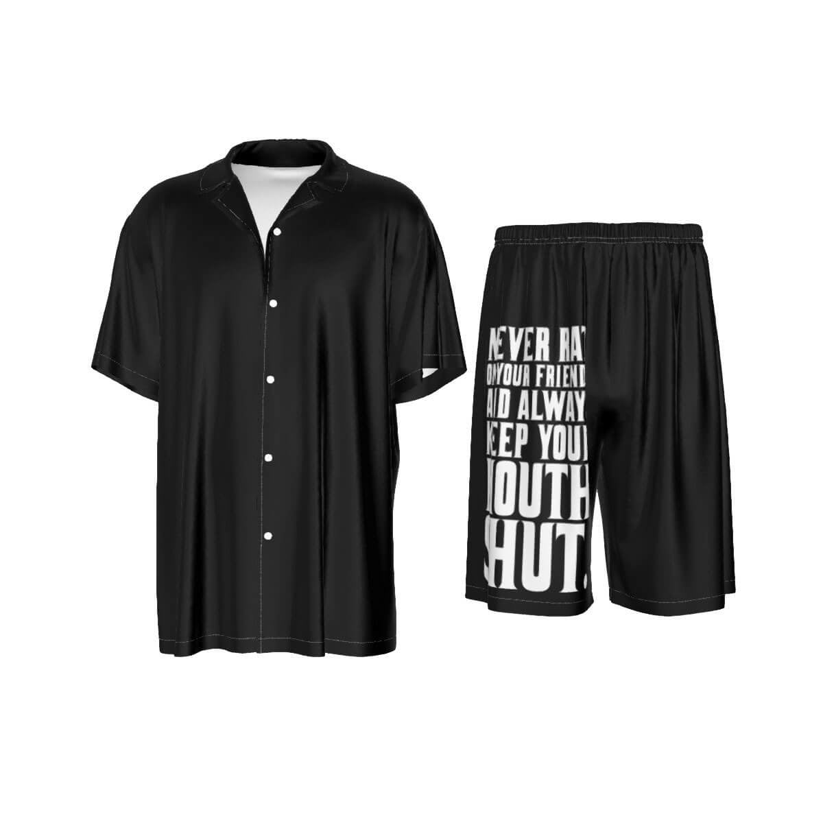 Never Rat on your Friends and Always Silk Shirt Suit Set